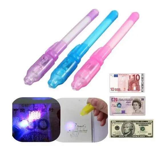 1piece, UV Light Pen Invisible Ink Security Marker Pen With Ultra Violet LED Blacklight
