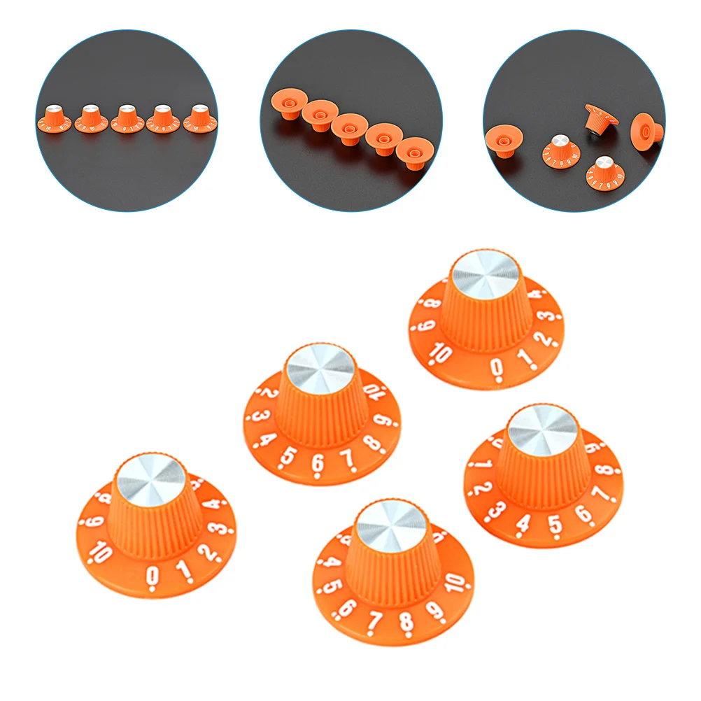 

5 Pcs Potentiometer Knob Guitar Creative Volume Knobs Input Jack Electric Acoustic