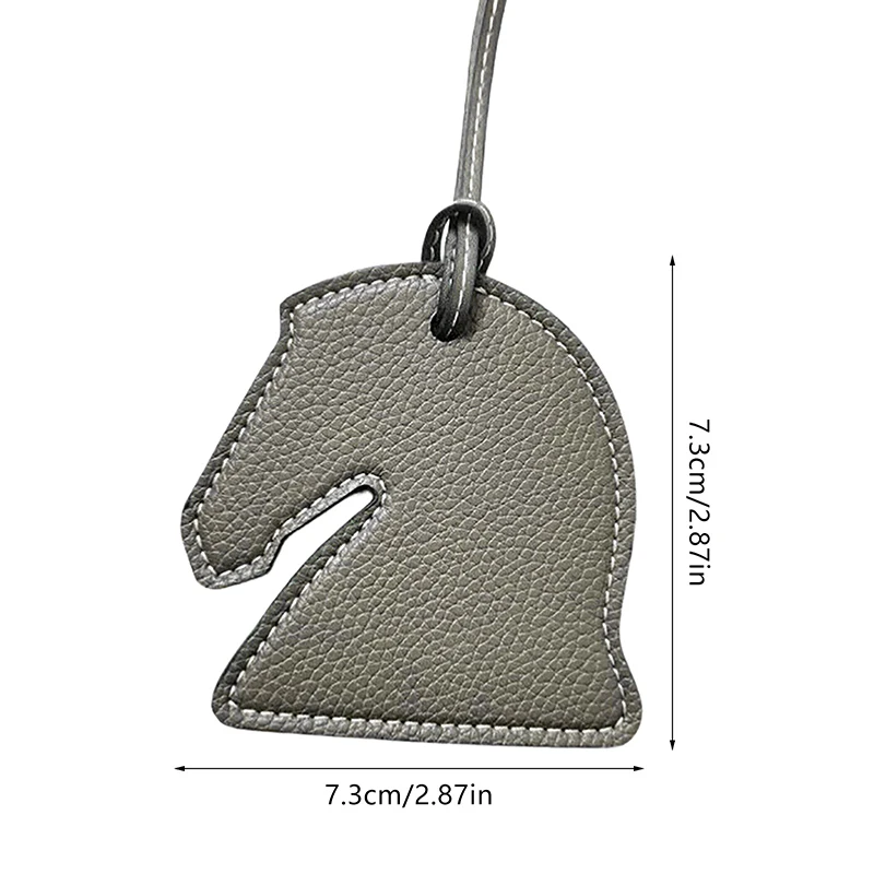 New Trendy Leather Cute Creative Personalized Horse Head Keychain Ladies Backpack Pendant Bag Charm Accessories