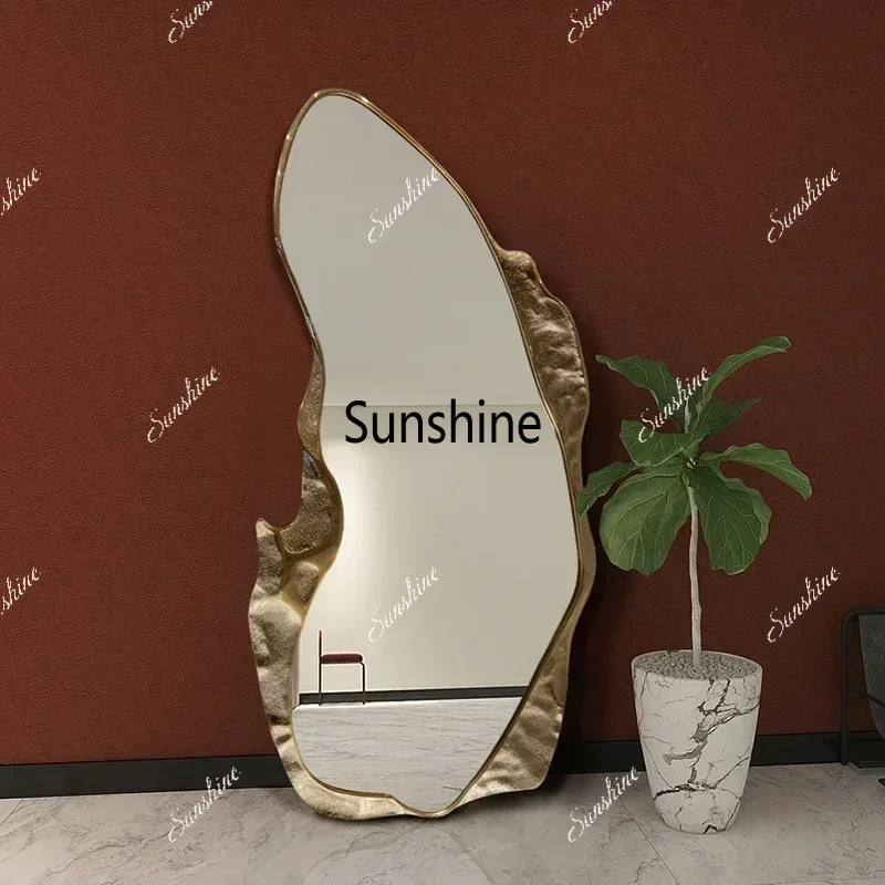 Modern Large Designer Mirror Quality Nordic Gold Big Standing Floor Mirror Full Body Aesthetic Espejos Decorativos Home Decor T*