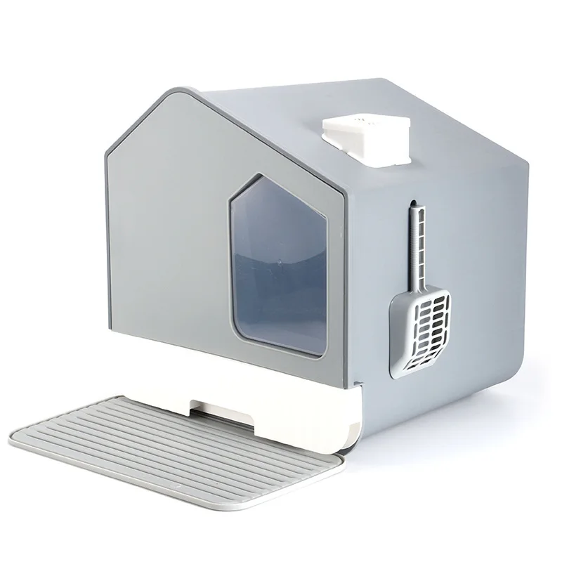 

Large Fully Enclosed Luxury Plastic Cat Box House Type Anti-Splash Drawer Type Cat Toilet Odor-Proof Baby Cat Sand Pot