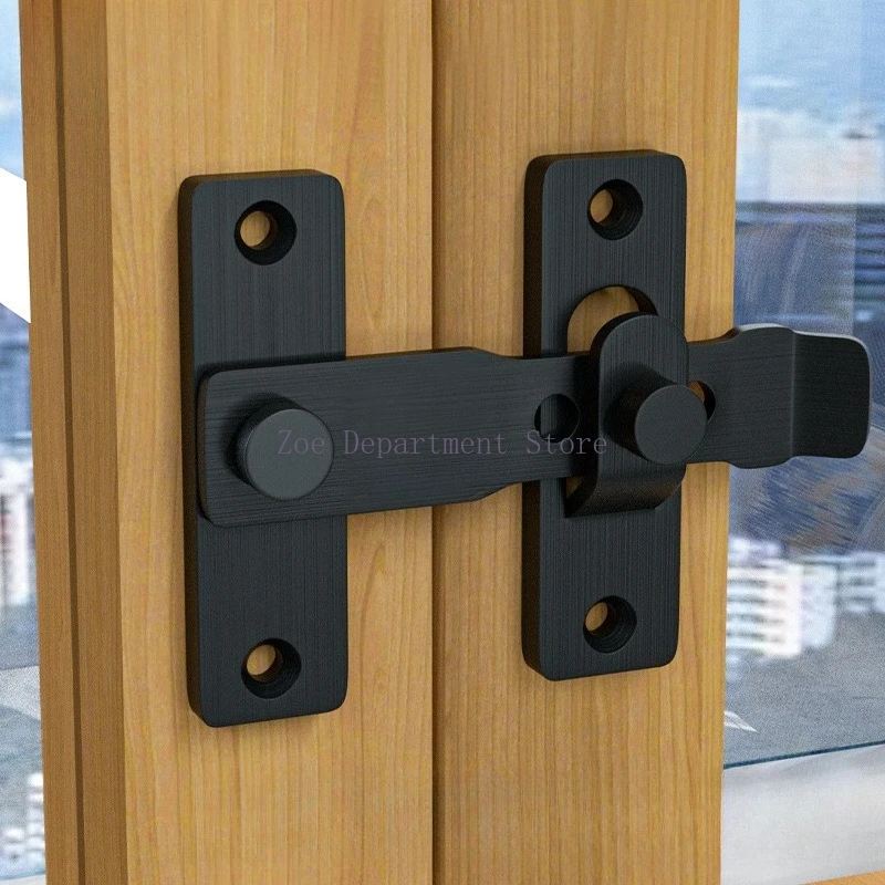 

1 комплект неперфорированных противовзломных дверных защелок из нержавеющей стали, накладные регулируемые замки для раздвижных дверей.