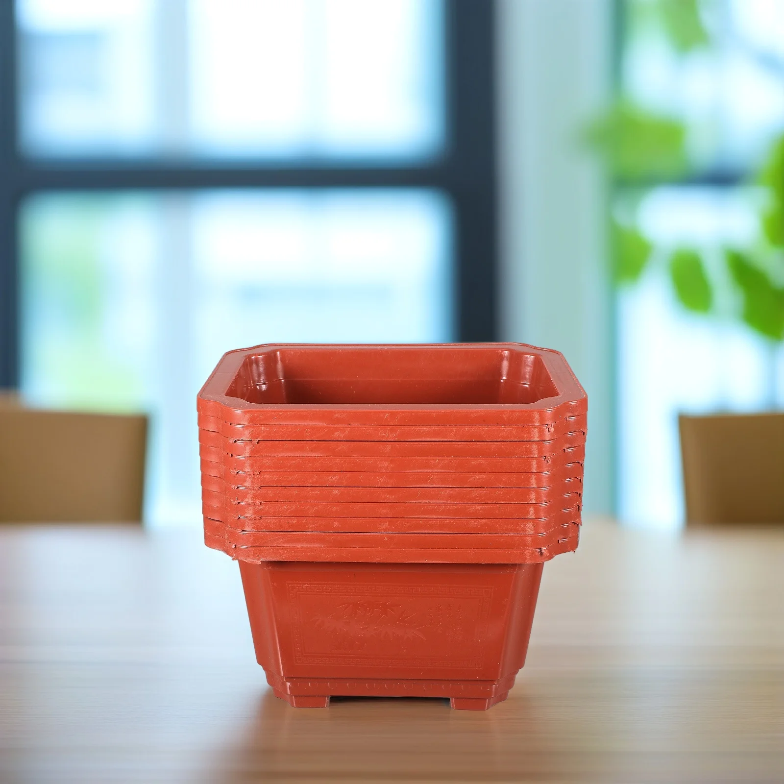 

10 Pcs Thickened Fruit Tree Bonsai Flower Pot Rectangular Planters 190x145x105mm Lightweight Practical Indoor for Plants