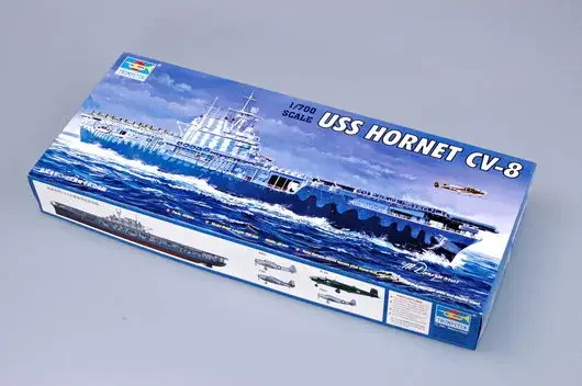 TRUMPETER 05727 1/700 Segunda Guerra Mundial USS HORNET CV-8 KIT DE MODELO DE CARRIADEIRO DE PLÁSTICO