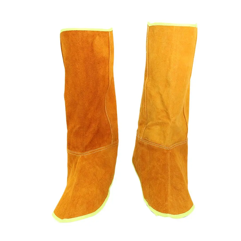 Par de capas de proteção para soldagem de couro forrado de proteção