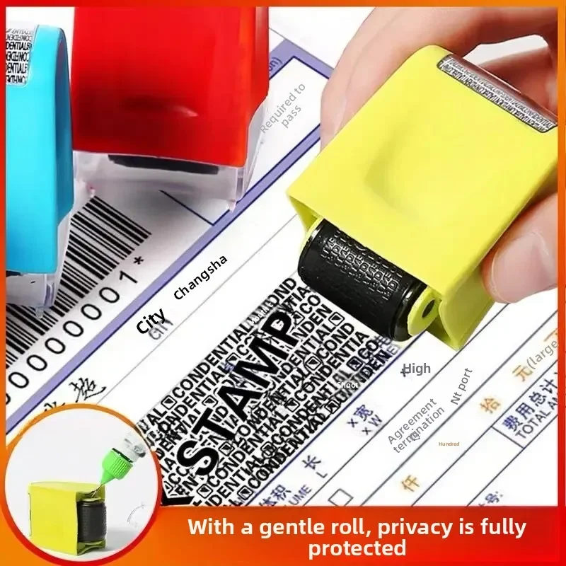 1/2pc Portable Privacy Roller Stamp Confidential Information Shield Stamp Cover Private Data for Express Parcels Personal