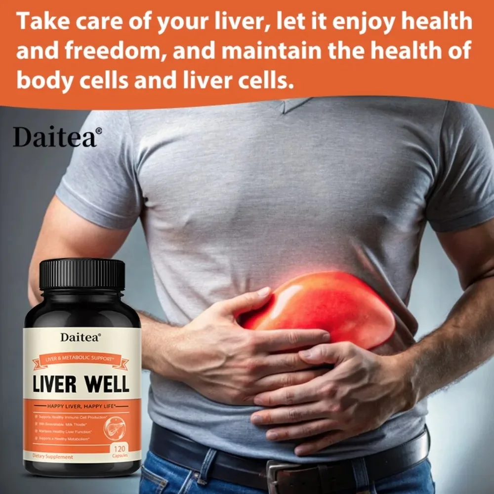 Milk Thistle Capsules - for Health Boosts Liver Detox, Antioxidants, for Skin and Digestive, Liver Health
