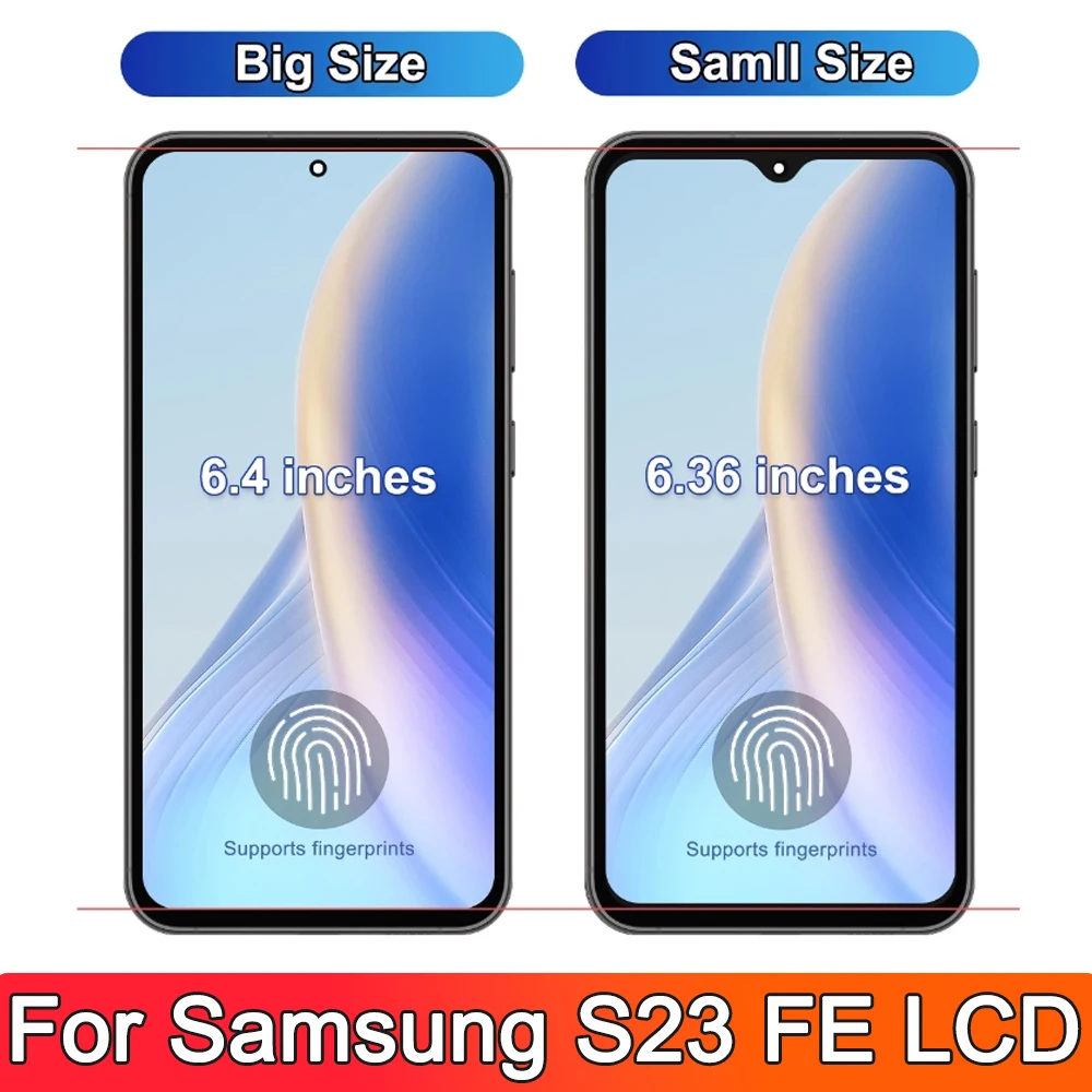 OLED Quality For Samsung S23 FE 5G S711B S711B/DS S711U S711W S7110 LCD for S23FE Display With Frame Touch Screen Assembly