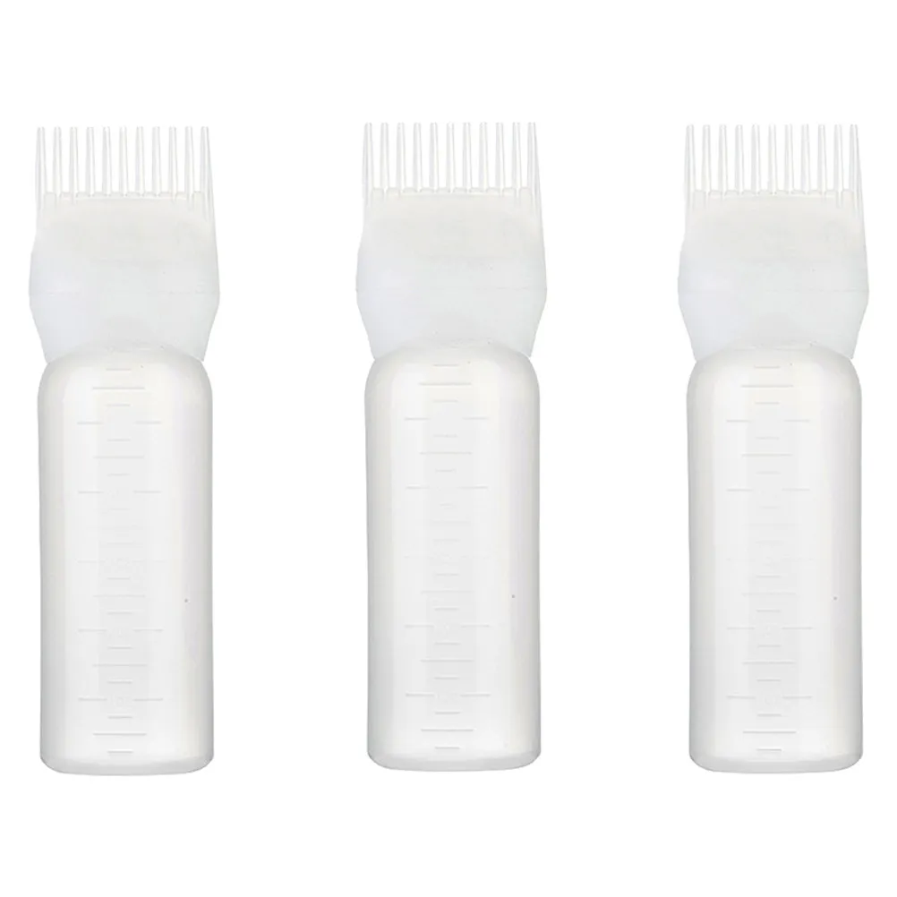 

3Pcs Hair Dye Bottle Applicator Comb for Salon Root Touch Leak Proof Design Even Color Distribution Hair Coloring