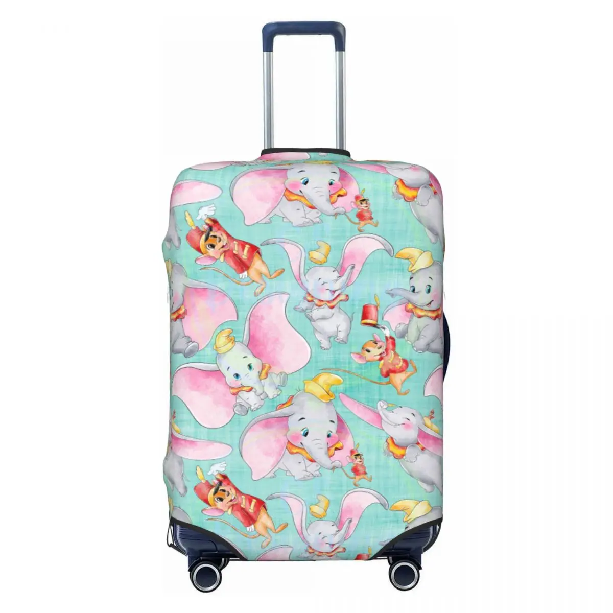 

Custom Dumbo Cartoon Suitcase Cover Dust Proof Cute Elephant Travel Luggage Covers for 18-32 inch