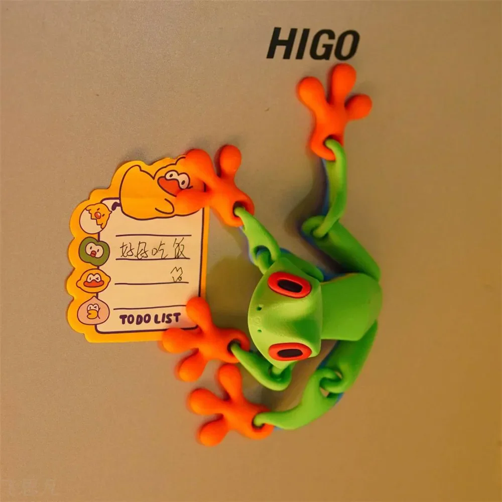 Cute Frog 3D Printed Multi-jointed With Magnetic Figure Home Decor Kawaii Accessories For Novelty Woman Man Gift Kids Toy