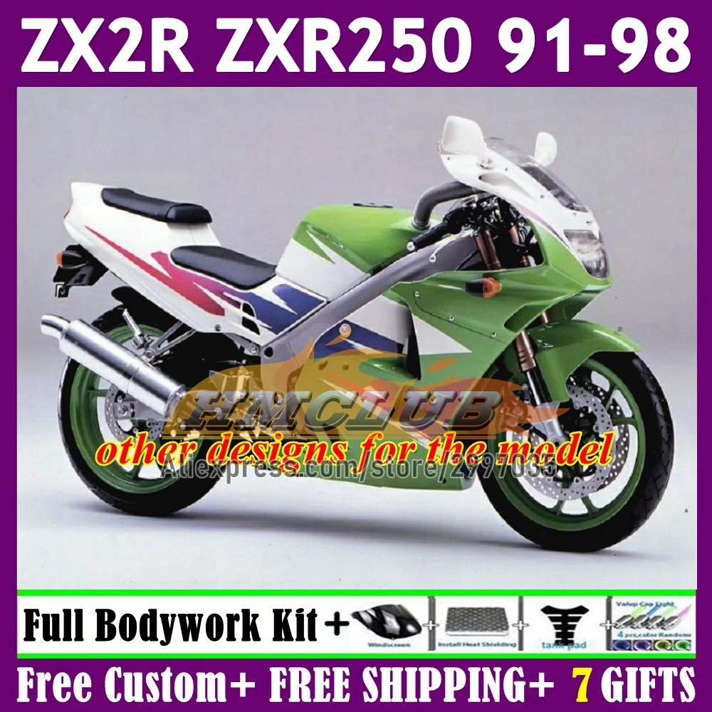 Fairing For KAWASAKI NINJA ZXR250 ZXR 250 black silvery ZX-2R ZXR