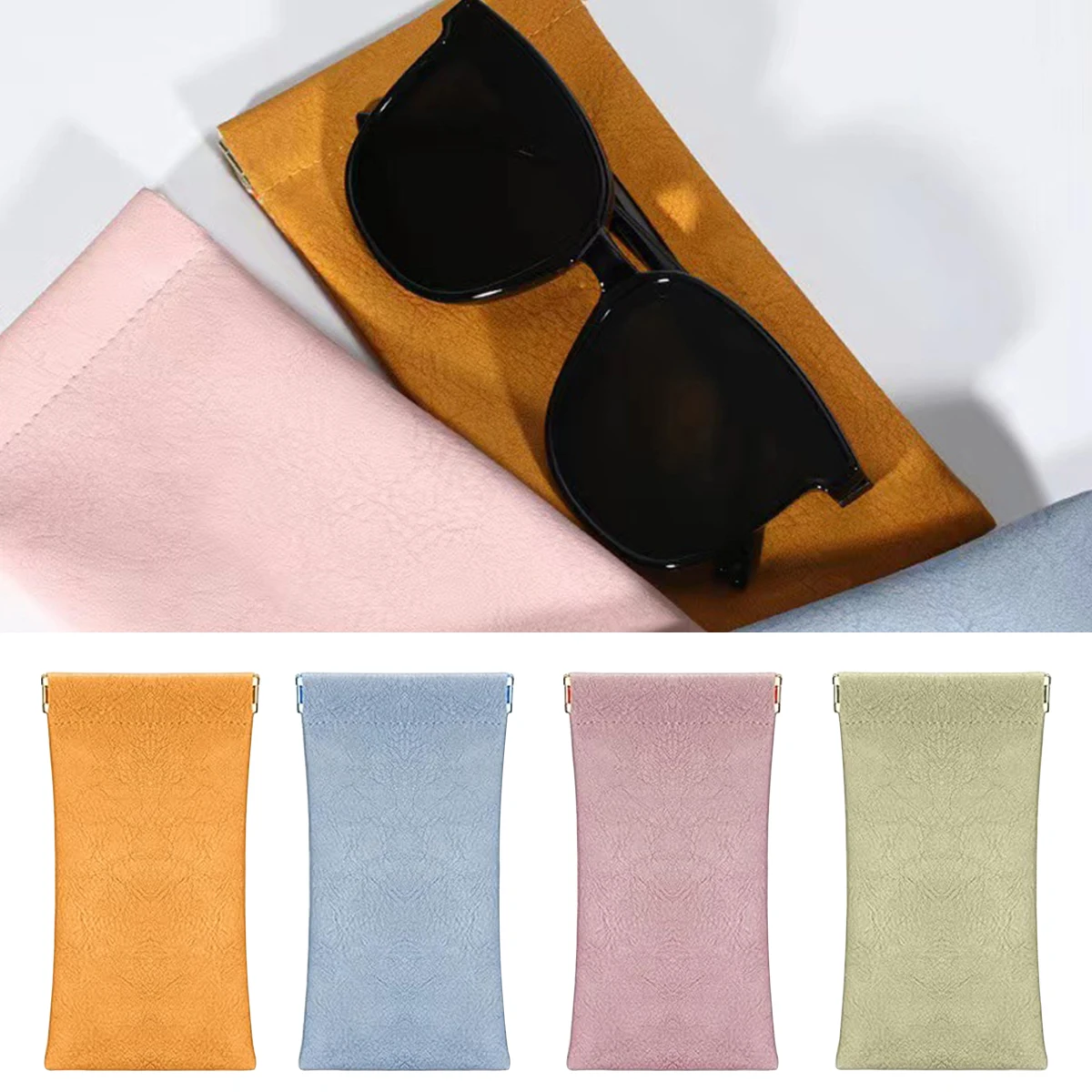 NEW Soft Waterproof Sunglasses Bag Drawstring Microfiber Dust Proof Pouch Pocket Glasses Carry Bag Portable Eyewear Container