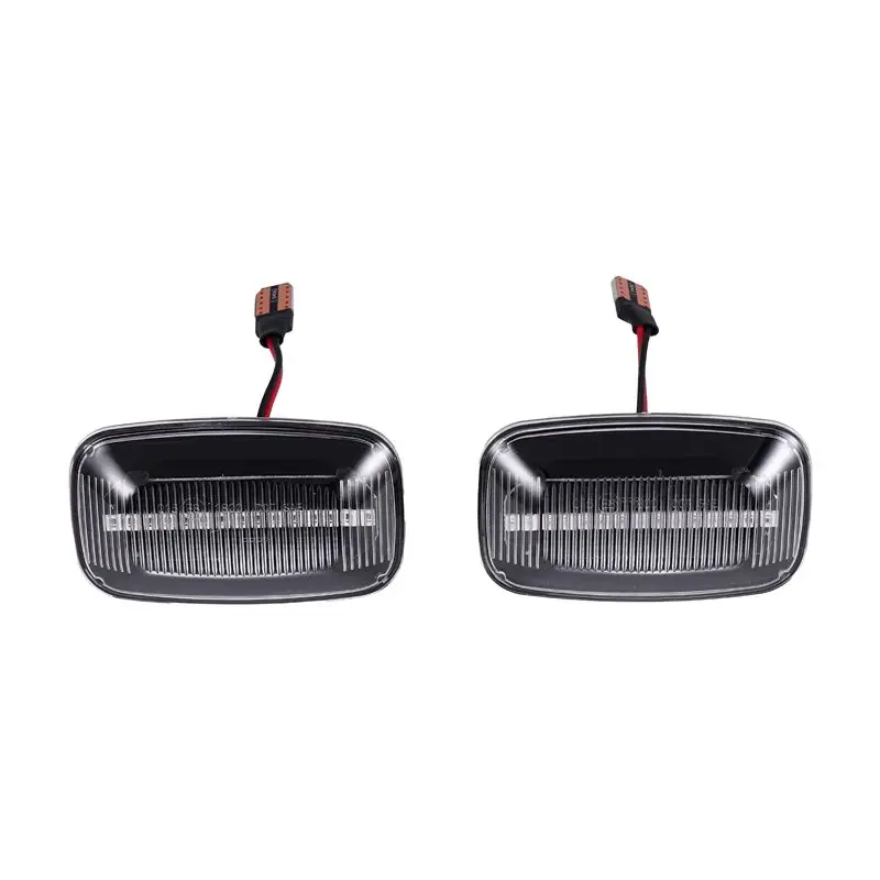 A21E-2Pcs Car Dynamic LED Side Marker Light Turn Signal Light For Toyota Land Cruiser 70 80 100 Series