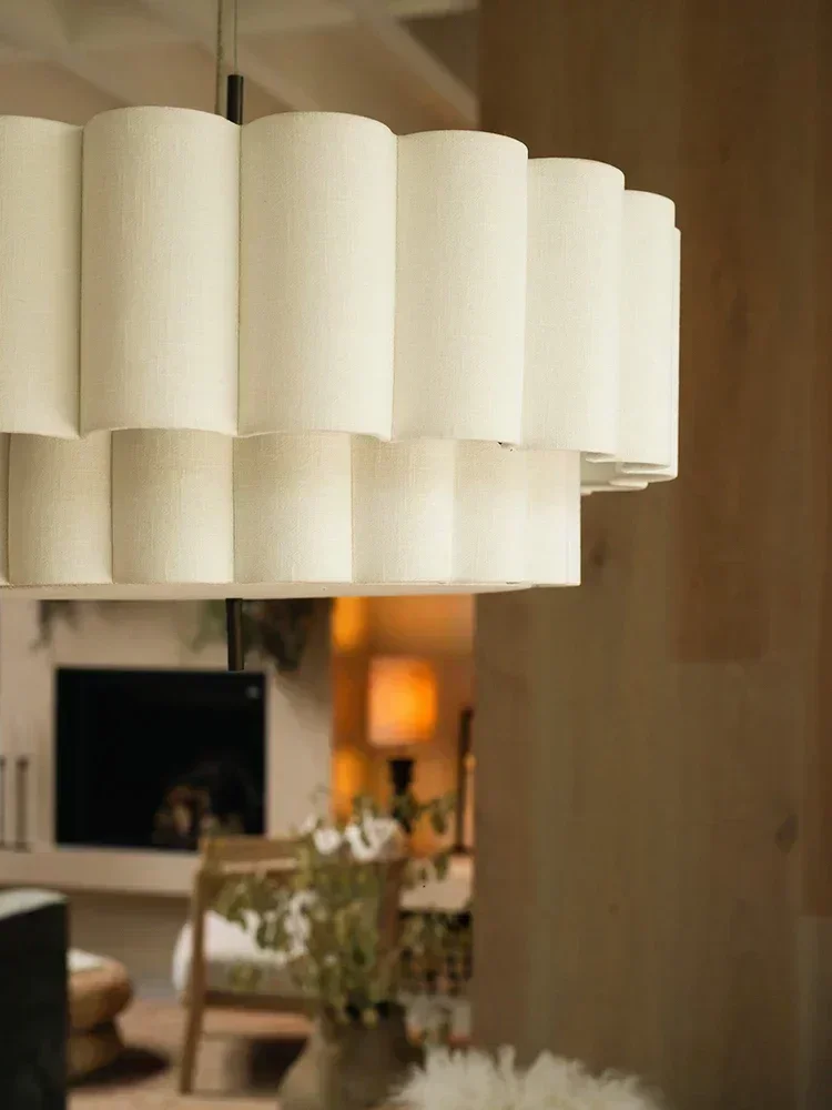 

Japanese Wabi Sabi Fabric Ceiling Chandeliers Pendant Lights for Living Room Bedroom Decor Indoor Lighting Hanging Lamp Fixtures