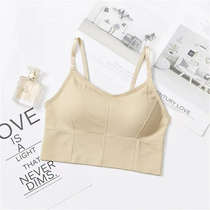 Children Breast Care Solid Color Girl Bra Teenage Young Underwear Kids Girls Crop Detachable Vest Puberty Tube Top