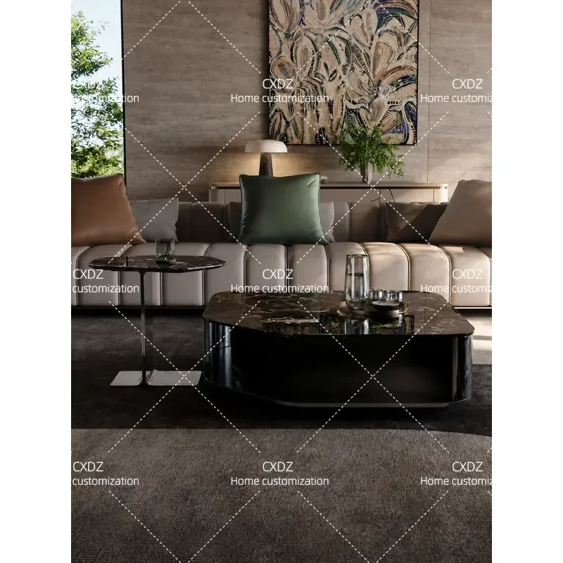 New household coffee table minimalist light luxury high-end living room square coffee table side table