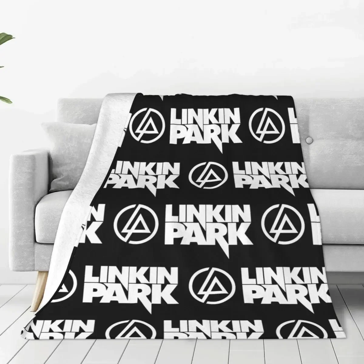 Linkinpark Rock Music Band Blanket Coral Fleece Plush Bedding Vintage Logo Throw Blanket Lightweight Thin for Car Bedspreads