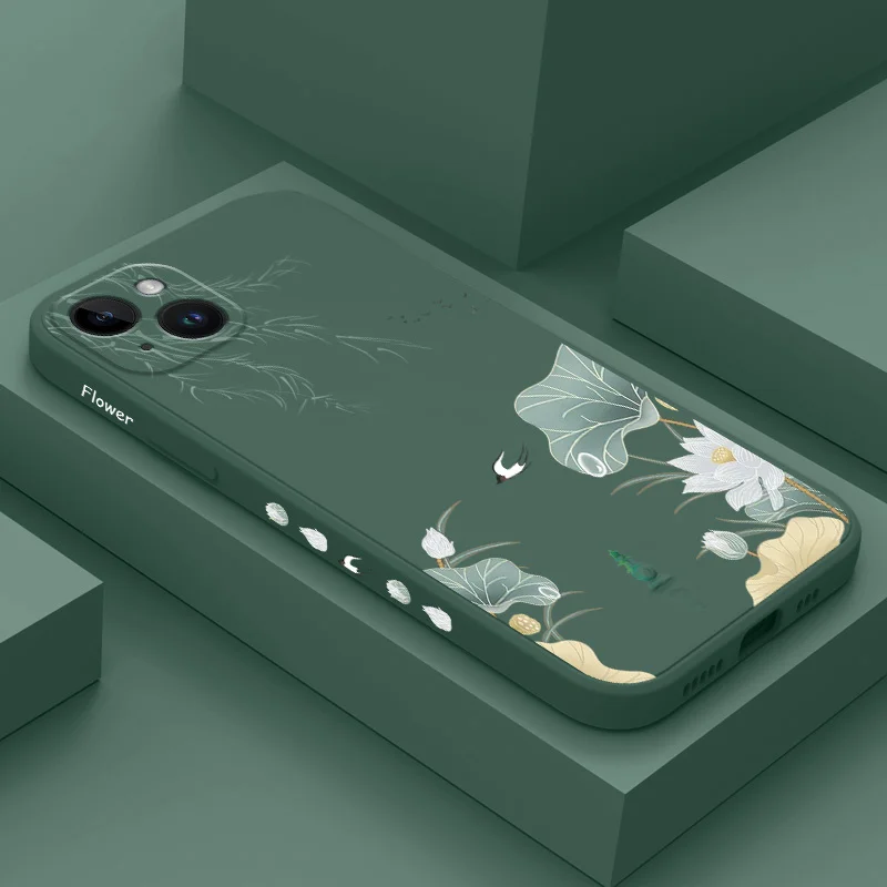 Lotus Pavilion Phone Case For iPhone 17 17 Air 16 16e 15 14 13 12 11 X XR XS Plus Pro Max Mini Silicone Cover