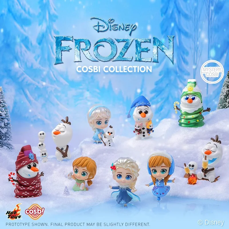 Hot Toys Disney Frozen Kawaii Princess Anna And Elsa Cosbi Mystery Blind Box Doll Model Figure Tabletop Ornaments Kids Toys Gift