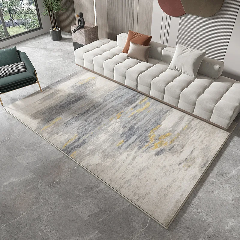 Nordic Geometric Splashed Ink Living Room Carpet Easy Clean Machine Washable Decoration Home Study Rug Soft Fluffy Mat Bedside