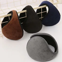 Earmuffs à prova de vento para homens e mulheres, protetor auricular, grosso, luxuoso, velo, ao ar livre, ciclismo, macio, quente, inverno