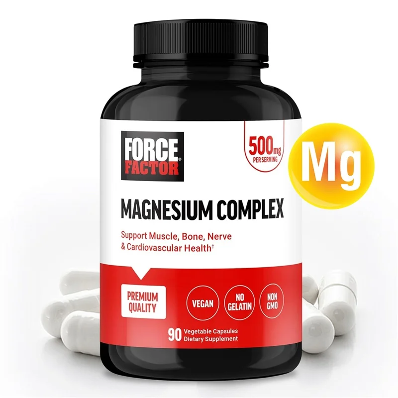 

Magnesium Complex Capsules - Bone & Heart Health Supplement, Sleep Support, Muscle Relaxation, Stress & Anxiety Relief