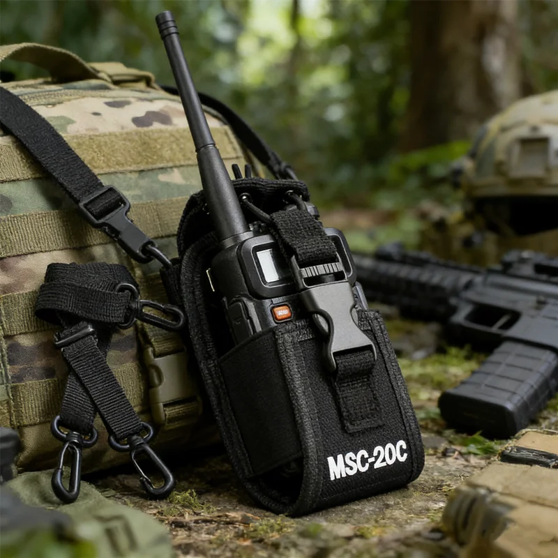 Estojo Multifuncional para Walkie Talkie MSC-20C, Suporte Universal para Rádio UV-5R TYT ICOM.