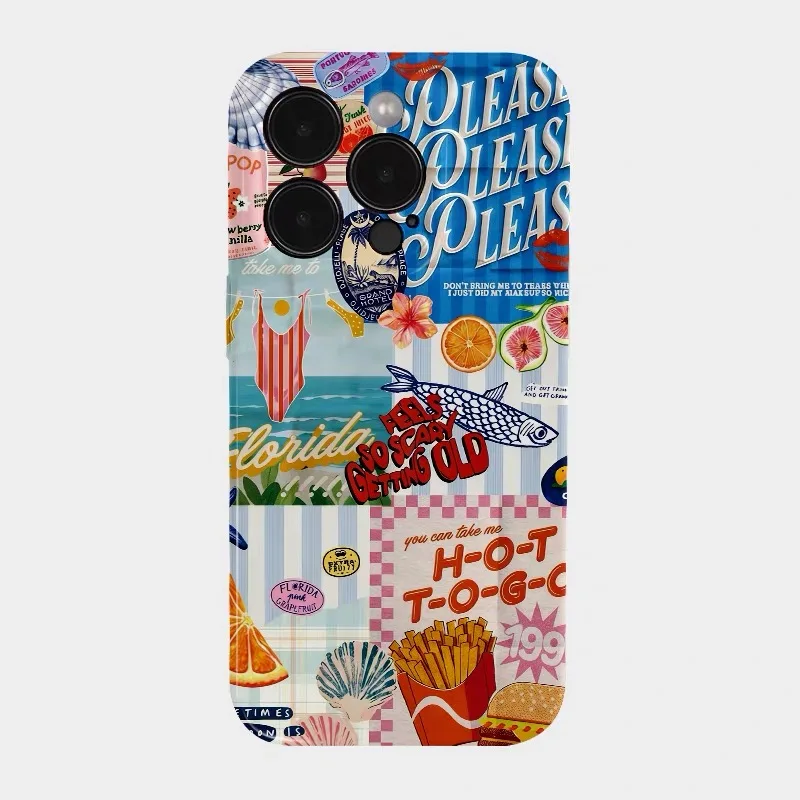 

Colorful Island Diary Phone Case for IPHONE 17 Air 16E 15 PROMAX 14 Plus 13 12 MINI 11 PRO 16Plus XR XS MAX Acrylic Phone Cover