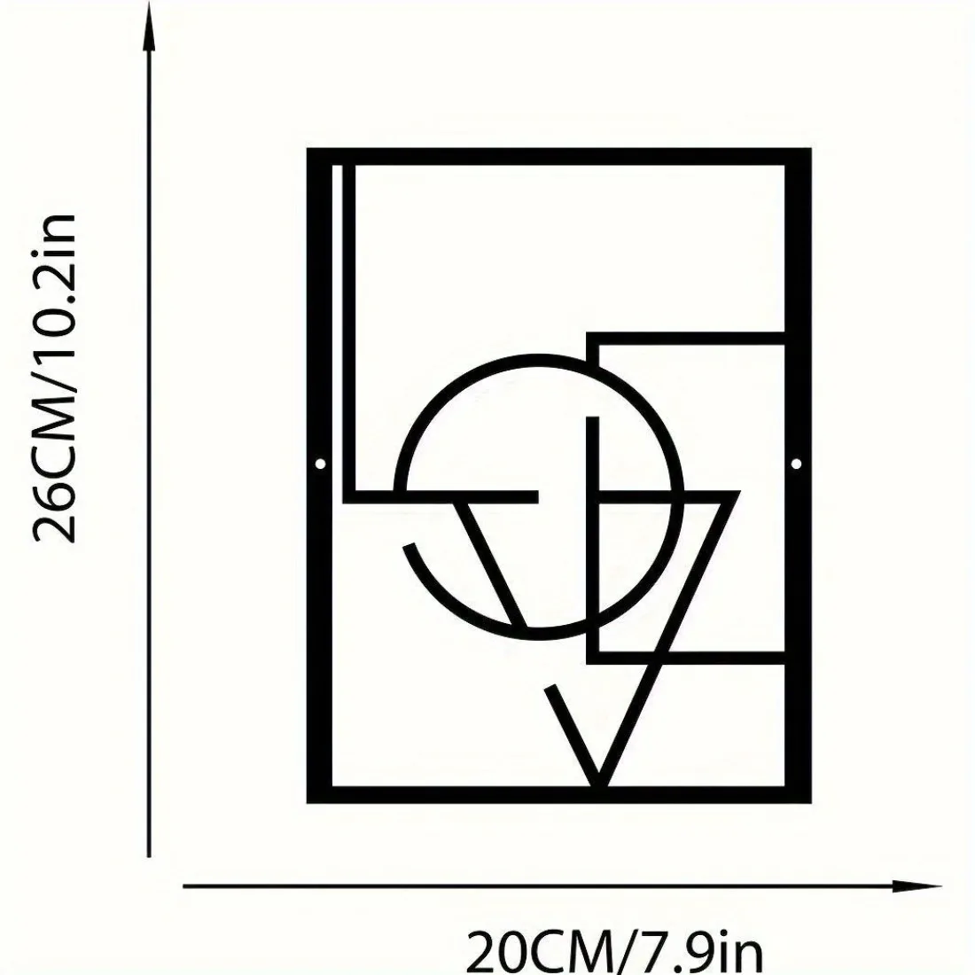 CIFbuy™ Large Geometric Metal Wall Sculpture | Handcrafted Iron Decor for Office & Outdoor - view 3