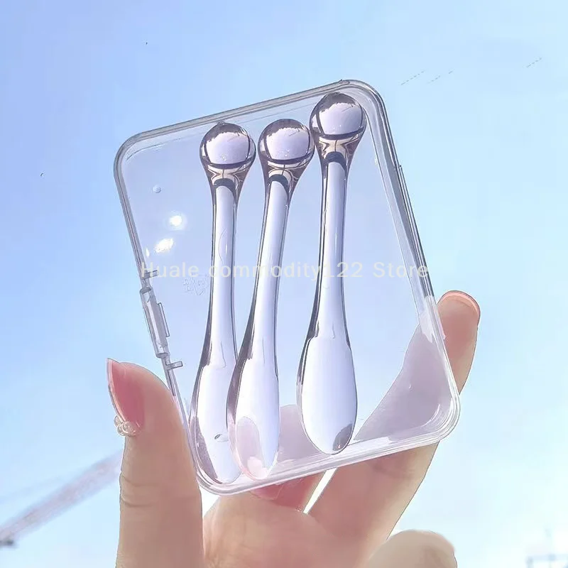 

1/3pcs Acrylic Cosmetic Spatulas Scoop With Box Face Cream Mask Mud Mixing Spoon Beauty Tools Absorb Roller Facial Applicator