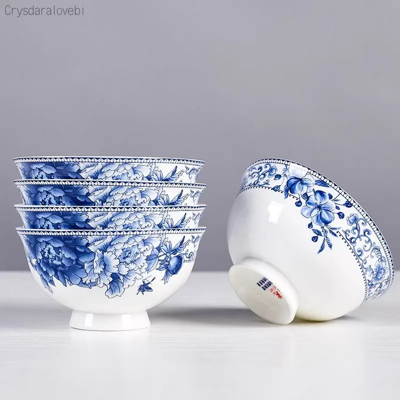 Modern Ceramic Tableware Kitchen Translucent Rice Bowl 4.8 Inch Creative Fake Hollow Soup Noodle Bowl Housewarming Gifts
