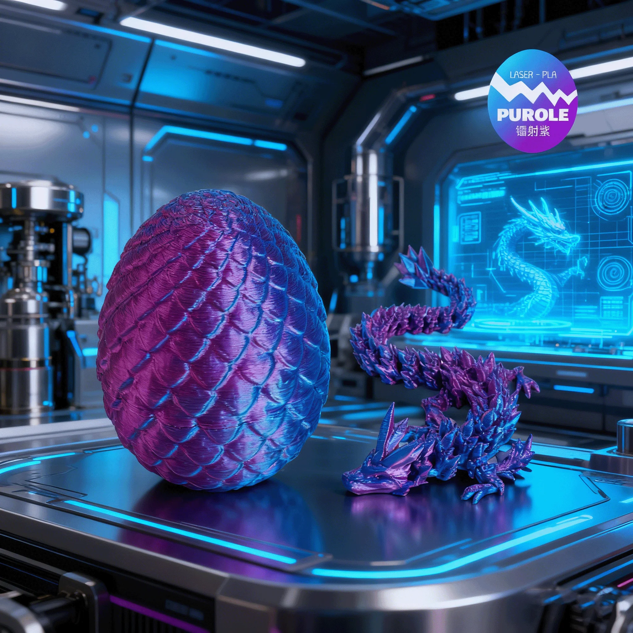 

Articulated Crystal Dragon Model - 3D Printed Poseable Figurine with 15 Rotatable Joints, Western Fantasy Desk Decor