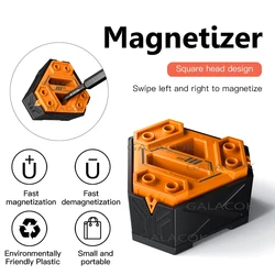 Multifunctional Magnetizer Demagnetizer for Screwdriver Magnetic Pickup Tool 360° Rotating Parts Storage Box