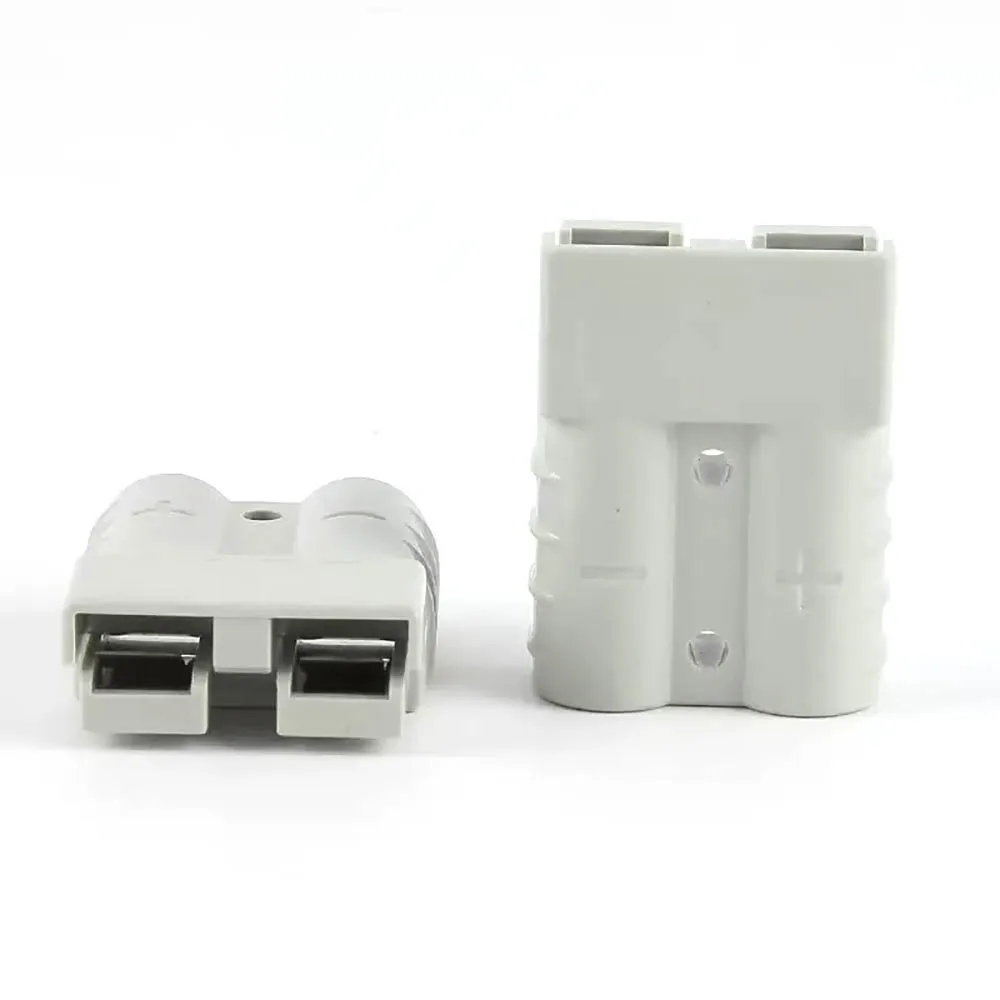10Pcs Power Connectors 50 AMP Plug Cable Terminal 600V Grey Battery Power Connector Pins Lugs Copper