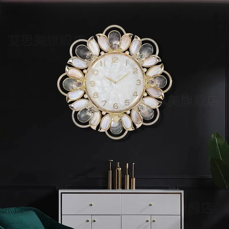 

Restaurant Nordic Wall Clocks Art Mural Led Modern Aesthetic Interior Wall Watch Luxury Horloge Murale Living Room Decoration