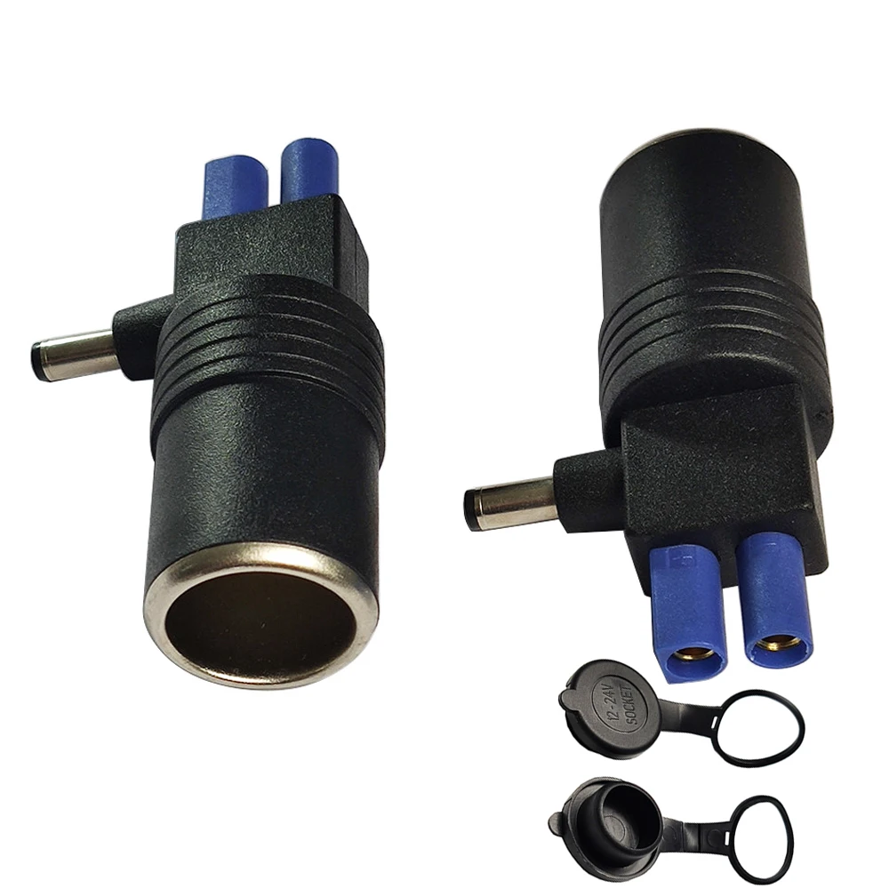 Adaptador de corriente de emergencia para arranque de coche, enchufe macho EC5 hembra a encendedor de cigarrillos hembra a CC de 5,5mm x 2,1mm, para arrancador de batería