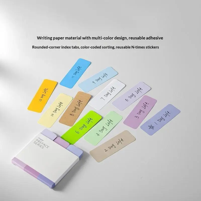 Morandi Color Sticky Tabs,for Office, Study, Classification, Pagination, Writable Labels, Colored Stickers