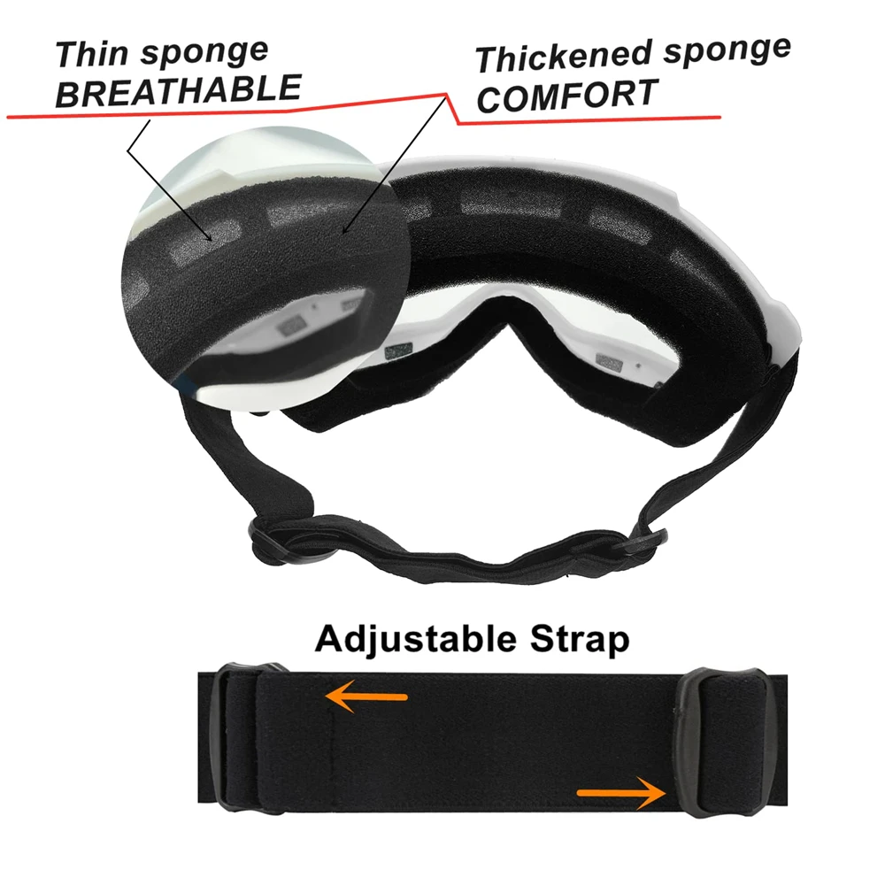 Motorcycle Goggles Mask Detachable Helmet Sunglasses Exchangeable Kit Protect Padding Road Racing UV Glasses