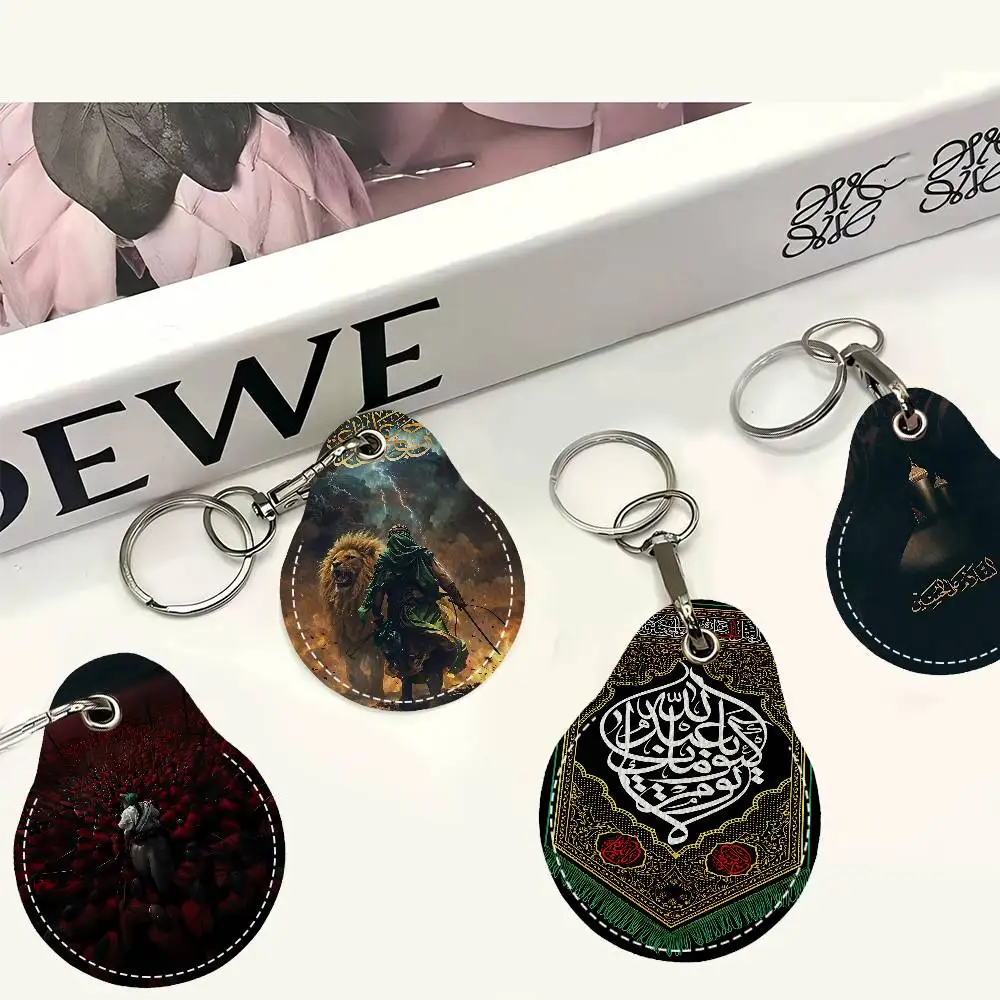 I-Imam H-Hussain Shia Ali Mini Water Drop Shape Community Access Card Holder Elevator Card Sensor Drop Card Protector Keychain