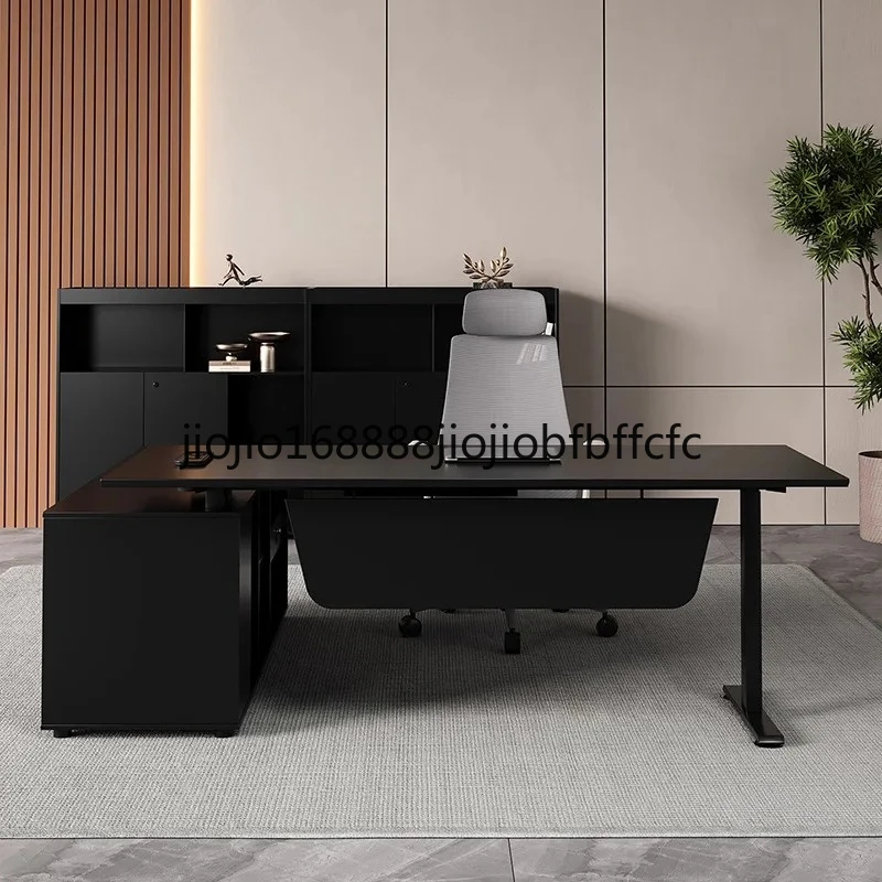 Suitable for electric lifting main desk, simple modern computer desk, and office combination
