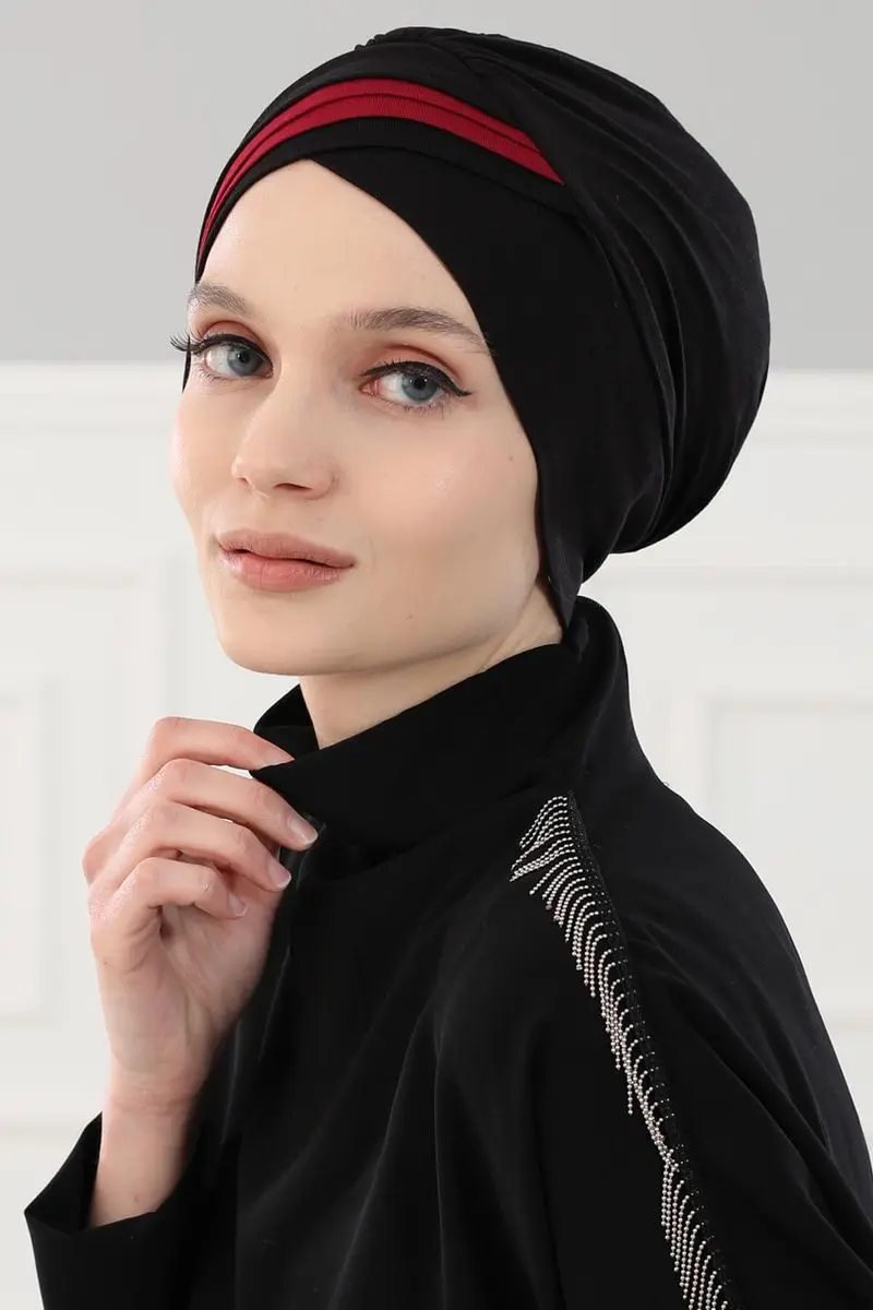 Zweifarbig gekämmter Knochen schwarz