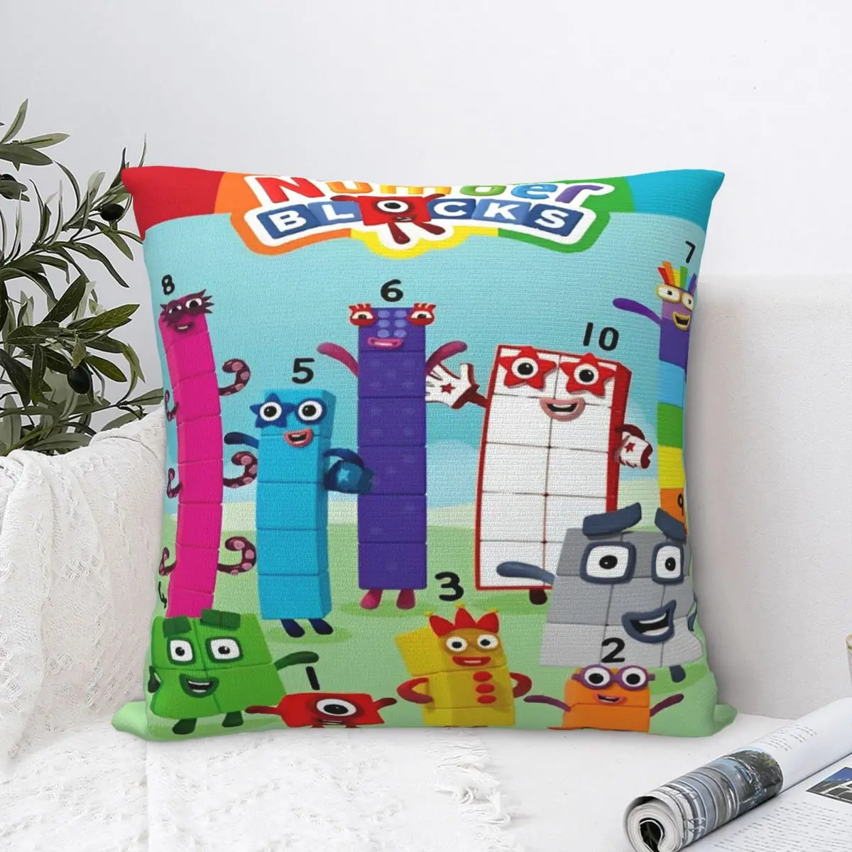 

N-Numberblocks Pillowcases Accessories Printing Cushion Cover Pillow Covers Seater Decorations Square Multiple Sizes