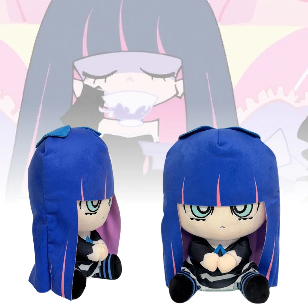 

30CM Stocking Anarchy Plush Doll From Panty and Stocking Anime Blue Hair Girl Stuffed Toy for Fans Room Decor Gift