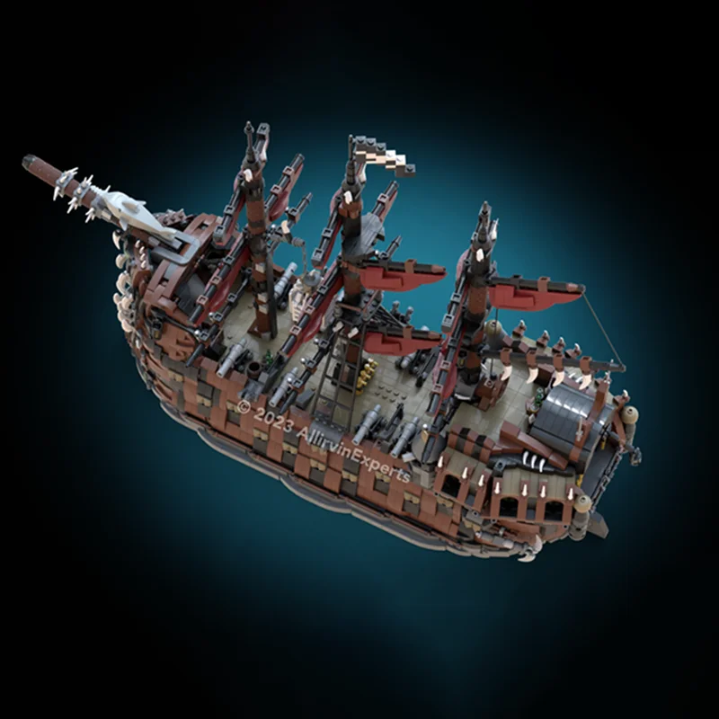 UCS 검은 진주 빌딩 블록 조립 벽돌 장난감, Moc The Ruined King Sailing Storm 보트 모델, 어린이 크리스마스 선물, 5847PCs