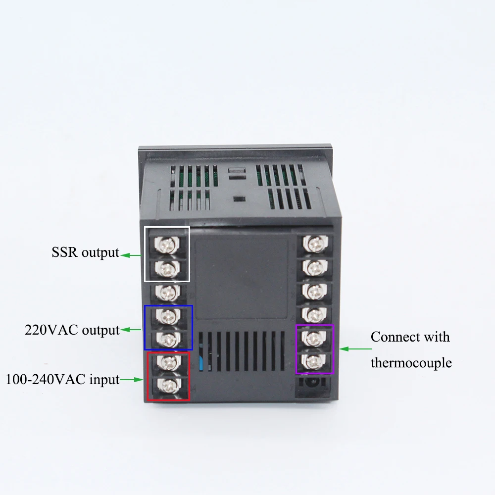 Digital Time Thermostat with Timer function 0-9999s output 220VAC and SSR -50~1372\'C Temperature controller thermal regulator