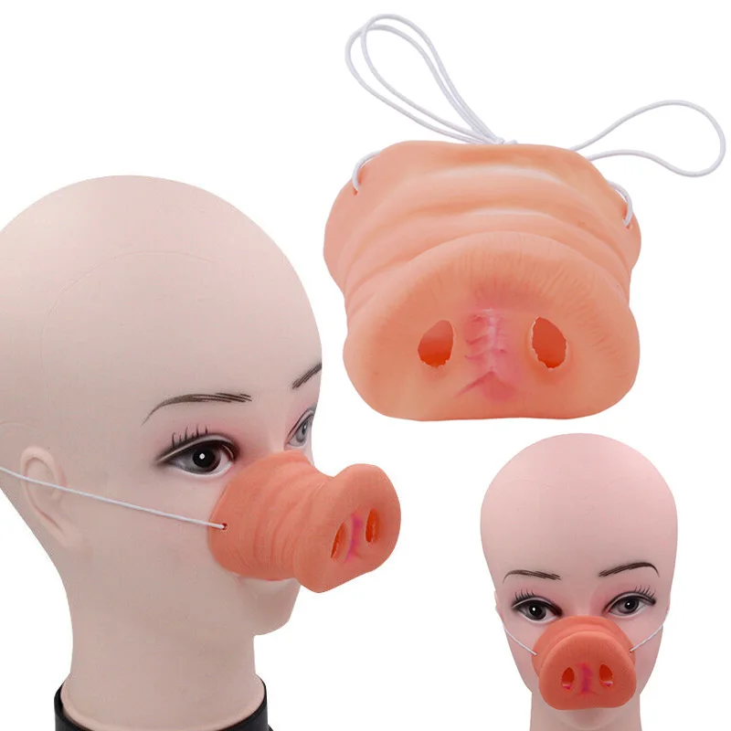 Halloween Funny Accessory Pig Fake Nose Simulation Latex Pig Nose Fancy Costume Party Dress Up Prop Spoof Simulation Props