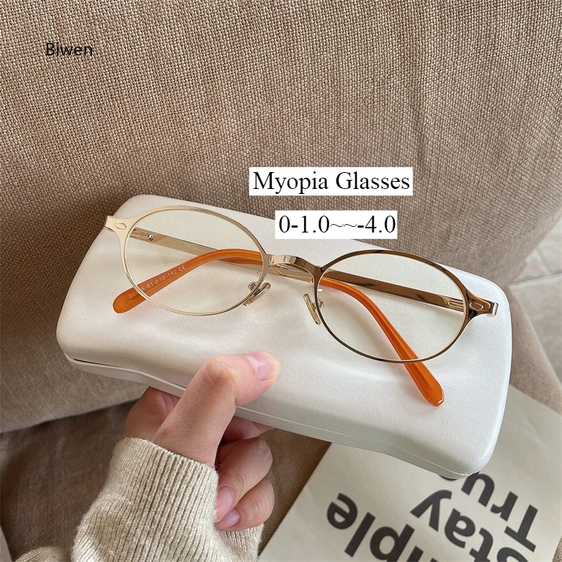 

Маленькие овальные очки в стиле ретро с защитой от синего света, компьютерные очки для чтения для женщин и мужчин, металлические полнокадровые очки для пресбиопии, диоптрии от +1,0 до +4,0