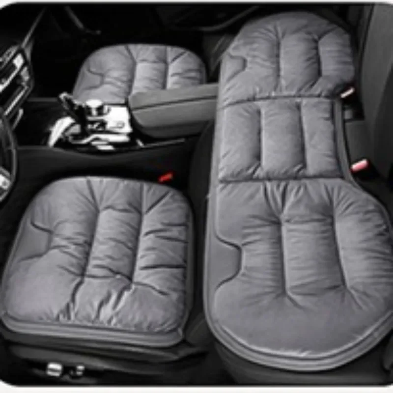 

Car pu leather patchwork seat cushion, soft, breathable, all-season seat cushion, crystal velvet car seat cushion, 3 pieces