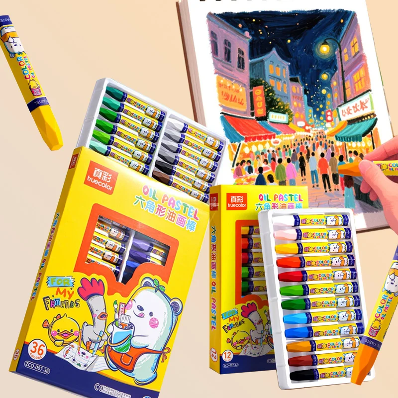 12/18/24/36/48 Color Oil Pastel Crayon Set Strong Coverage Washable Not Easy To Fade Children's Painting Graffiti Art Creation